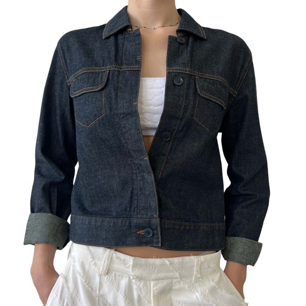 Ann Taylor Denim Jean Jacket 100% Cotton Lightweight Button Front Small